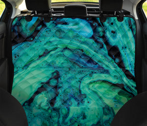 Turquoise Acid Melt Print Pet Car Back Seat Cover