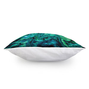 Turquoise Acid Melt Print Pillow Cover