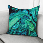 Turquoise Acid Melt Print Pillow Cover