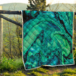 Turquoise Acid Melt Print Quilt