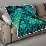 Turquoise Acid Melt Print Quilt