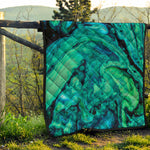Turquoise Acid Melt Print Quilt