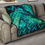 Turquoise Acid Melt Print Quilt
