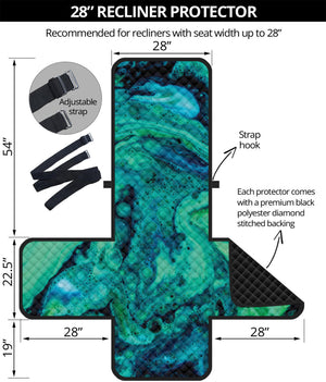 Turquoise Acid Melt Print Recliner Protector