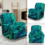 Turquoise Acid Melt Print Recliner Slipcover