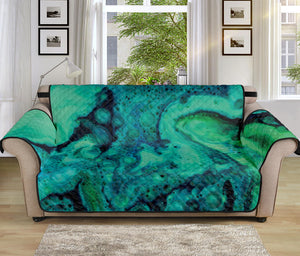 Turquoise Acid Melt Print Sofa Protector