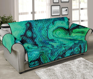 Turquoise Acid Melt Print Sofa Protector