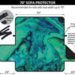 Turquoise Acid Melt Print Sofa Protector