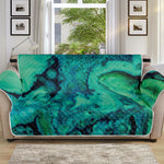 Turquoise Acid Melt Print Sofa Protector