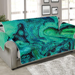 Turquoise Acid Melt Print Sofa Protector