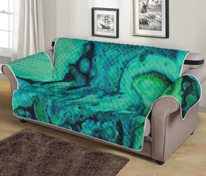 Turquoise Acid Melt Print Sofa Protector