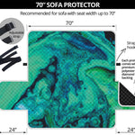 Turquoise Acid Melt Print Sofa Protector