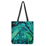 Turquoise Acid Melt Print Tote Bag