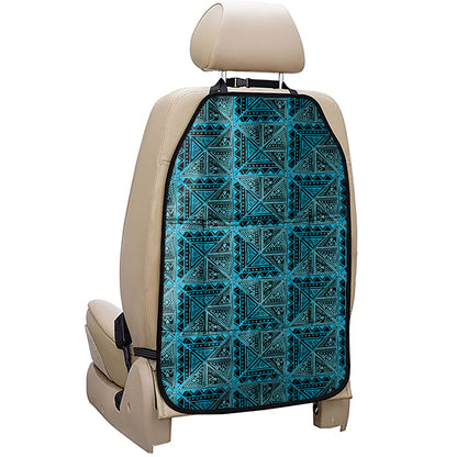 Turquoise African Ethnic Pattern Print Car Seat Organizers