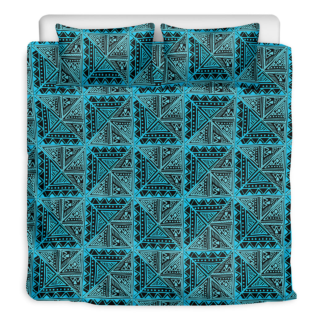 Turquoise African Ethnic Pattern Print Duvet Cover Bedding Set