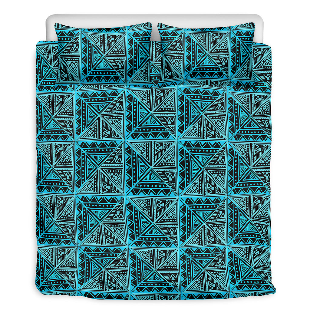 Turquoise African Ethnic Pattern Print Duvet Cover Bedding Set