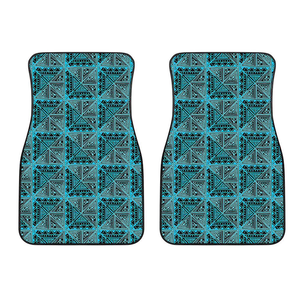 Turquoise African Ethnic Pattern Print Front Car Floor Mats