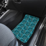 Turquoise African Ethnic Pattern Print Front Car Floor Mats