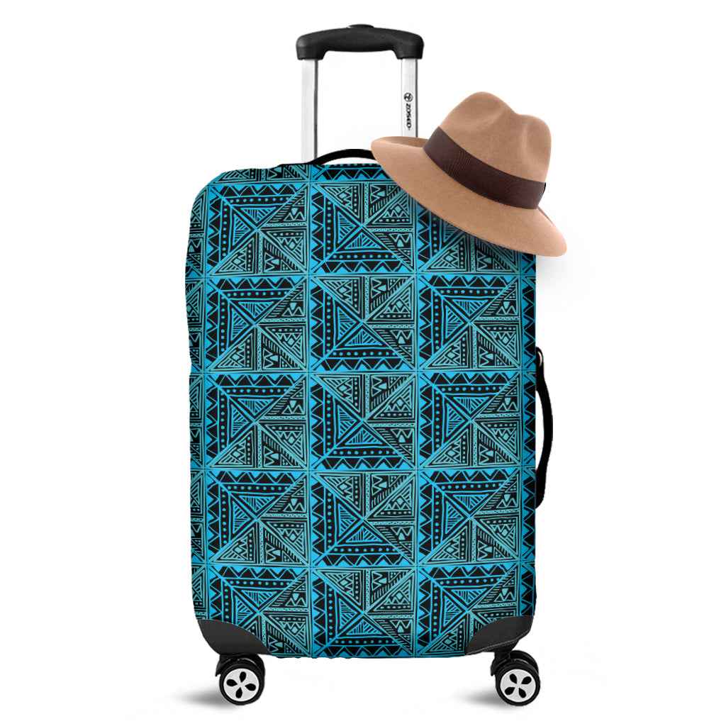 Turquoise African Ethnic Pattern Print Luggage Cover