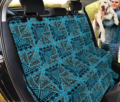 Turquoise African Ethnic Pattern Print Pet Car Back Seat Cover