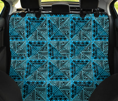 Turquoise African Ethnic Pattern Print Pet Car Back Seat Cover