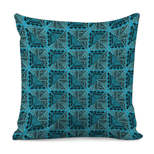 Turquoise African Ethnic Pattern Print Pillow Cover