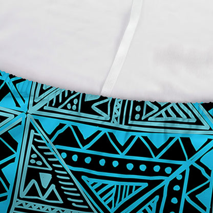 Turquoise African Ethnic Pattern Print Sofa Cover