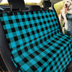 Turquoise And Black Buffalo Check Print Pet Car Back Seat Cover
