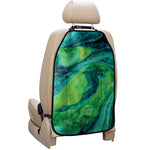 Turquoise And Green Acid Melt Print Car Seat Organizers