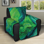 Turquoise And Green Acid Melt Print Recliner Protector