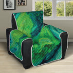 Turquoise And Green Acid Melt Print Recliner Protector