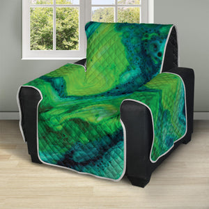 Turquoise And Green Acid Melt Print Recliner Protector