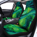 Turquoise And Green Acid Melt Print Universal Fit Car Seat Covers