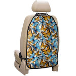 Turquoise And Orange Butterfly Print Car Seat Organizers