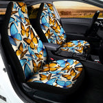 Turquoise And Orange Butterfly Print Universal Fit Car Seat Covers