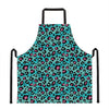 Turquoise And Pink Leopard Print Apron