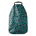 Turquoise And Pink Leopard Print Car Seat Organizers