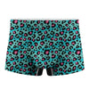 Turquoise And Pink Leopard Print Men's Boxer Briefs