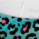 Turquoise And Pink Leopard Print Sofa Cover
