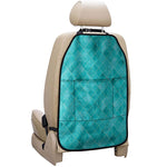 Turquoise Argyle Pattern Print Car Seat Organizers