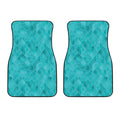 Turquoise Argyle Pattern Print Front Car Floor Mats