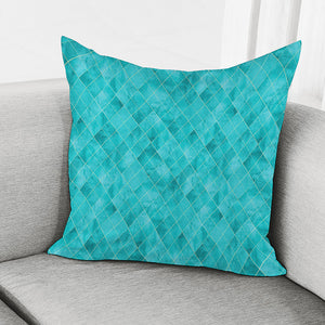 Turquoise Argyle Pattern Print Pillow Cover