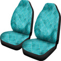 Turquoise Argyle Pattern Print Universal Fit Car Seat Covers