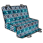 Turquoise Aztec Geometric Pattern Print Pet Car Back Seat Cover