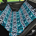 Turquoise Aztec Geometric Pattern Print Pet Car Back Seat Cover