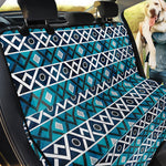 Turquoise Aztec Geometric Pattern Print Pet Car Back Seat Cover