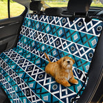 Turquoise Aztec Geometric Pattern Print Pet Car Back Seat Cover