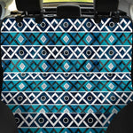 Turquoise Aztec Geometric Pattern Print Pet Car Back Seat Cover