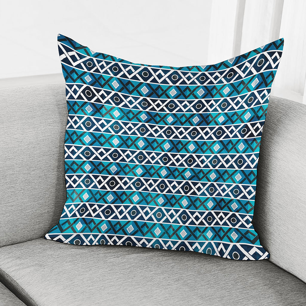 Turquoise Aztec Geometric Pattern Print Pillow Cover