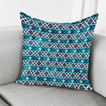 Turquoise Aztec Geometric Pattern Print Pillow Cover